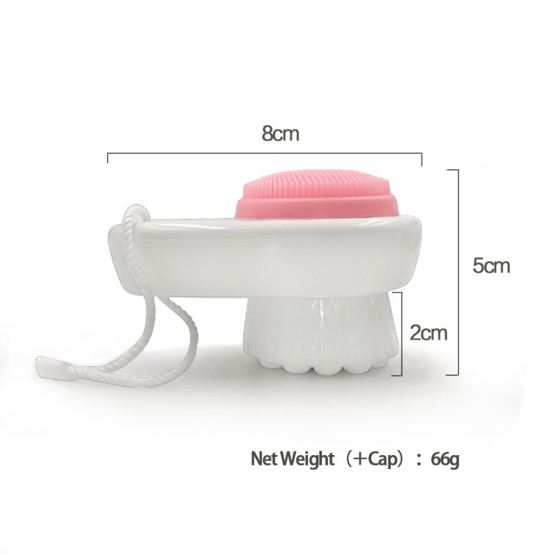 Factory OEM Skin Care Face Brush Double Side 2 in 1 Facial Cleaner Mask Face Brush Silicone Facial Cleansing Brush (3)