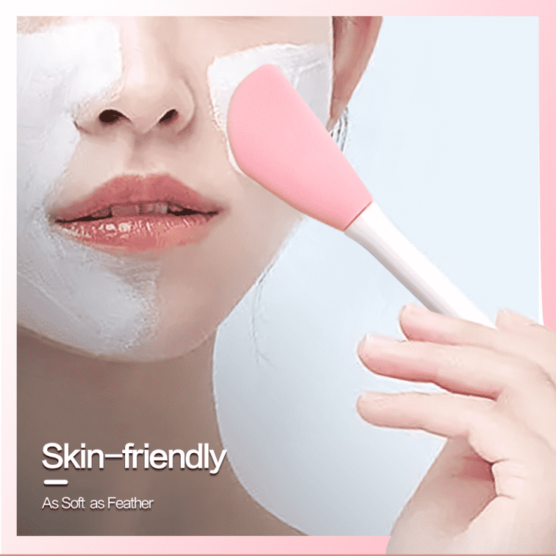 Cosmetic makeup tool DIY facial mask applicator brush soft silicone face mask brush (5)