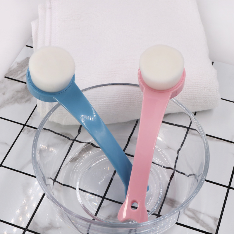 Factory OEM Skin Care Face Brush Double Side 2 in 1 Facial Cleaner Mask Face Brush Silicone Facial Cleansing Brush (2)