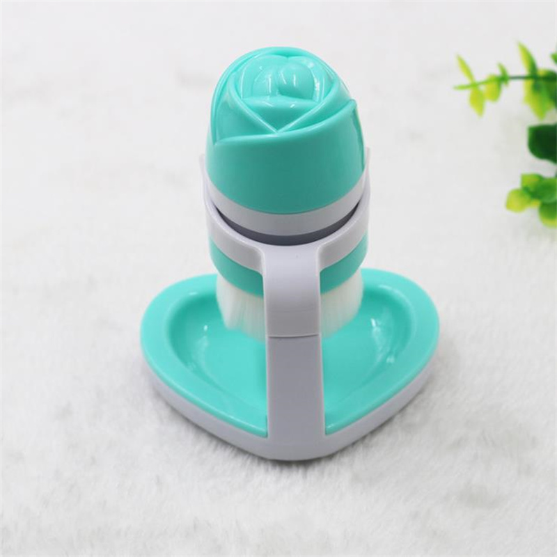 Professional Flower Shaped Beauty Skin Care Facial Cleansing Brush Device Double-sided Facial Brush (3)